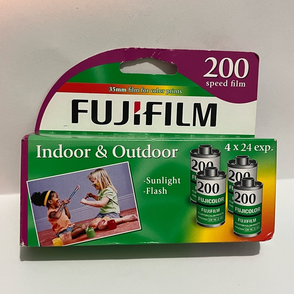 Fugifilm Indoor/Outdoor 200 speed 35mm film, 4 pack